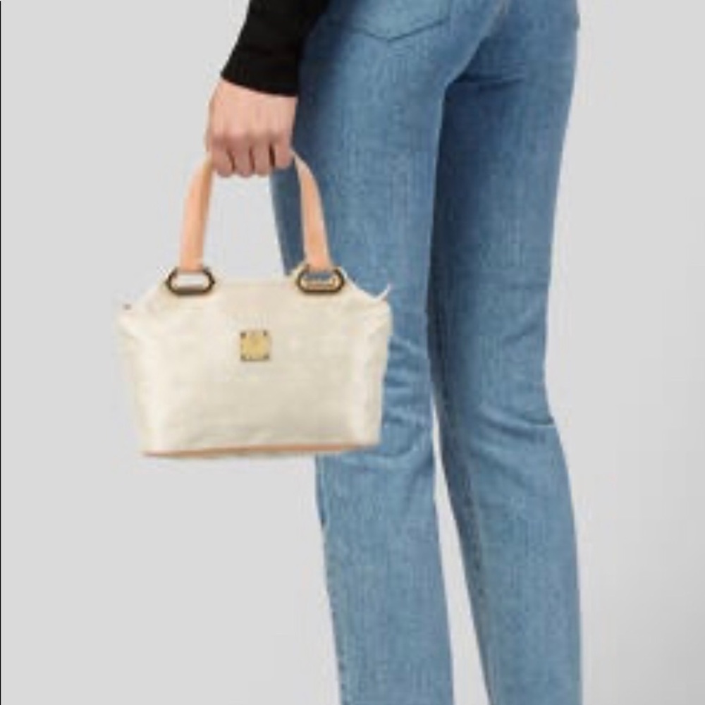 MCM Vintage Leather Trimmed Satchel - Picture 2 of 15